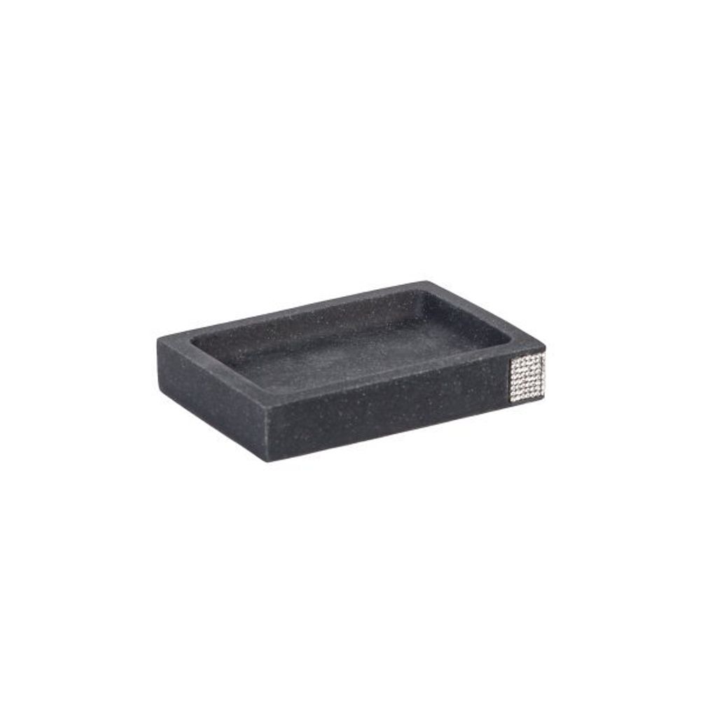 Seifenschale Lindos schwarz, Polyresin