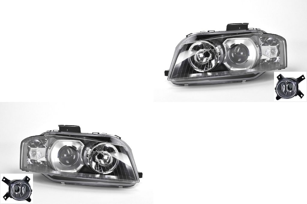 Johns, Scheinwerfer Satz Xenon passend für Audi A3 8P 05/2003-07/08 D2S H7 L& R + Nebel 8E0941699C 8E0941699E 8E0941700C 8E0941700E 8P0941029M 8P0...