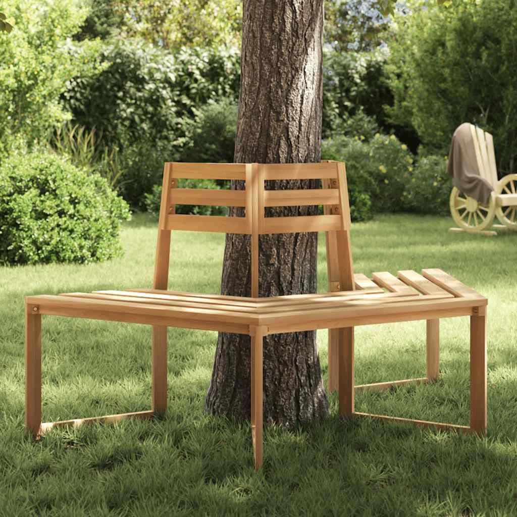 vidaXL Baumbank Halb-Hexagonal 160 cm Massivholz Akazie Produktbild 5