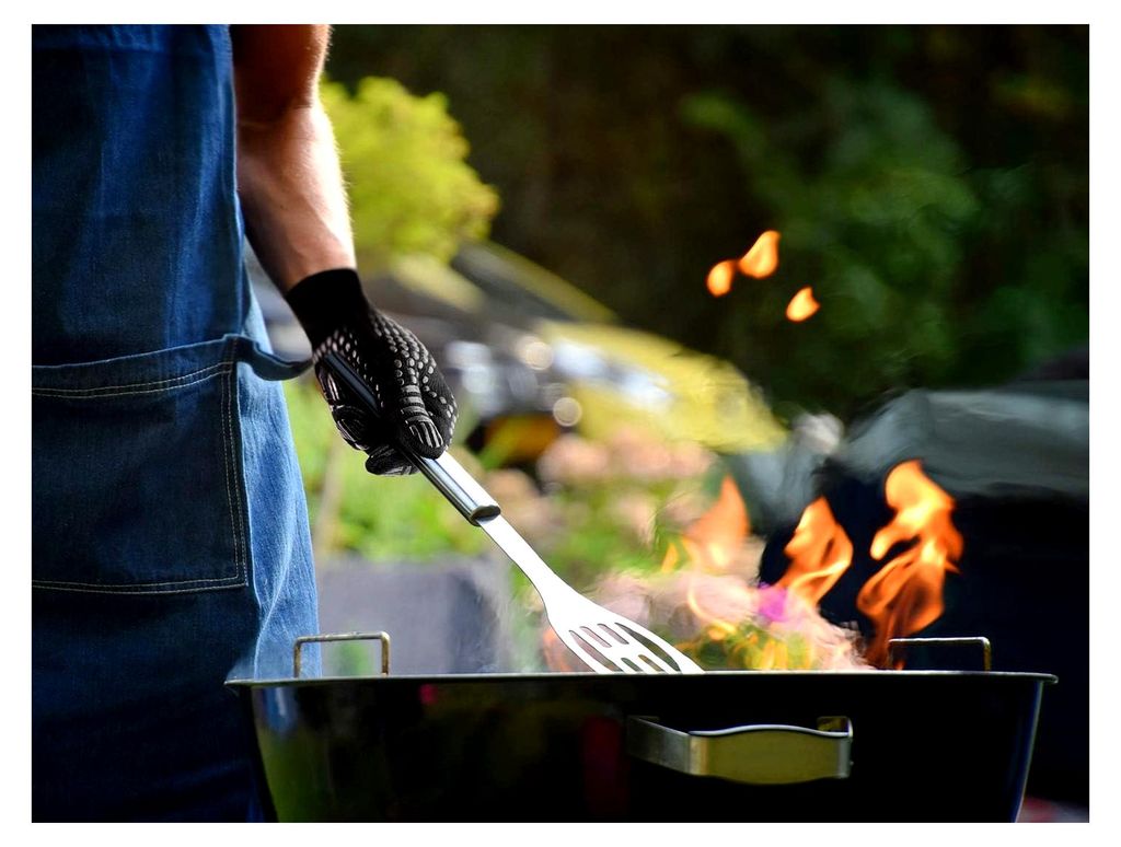 Grillhandschuhe Universalgröße hitzebeständig bis 800° C Ofenhandschuhe Kochhandschuhe