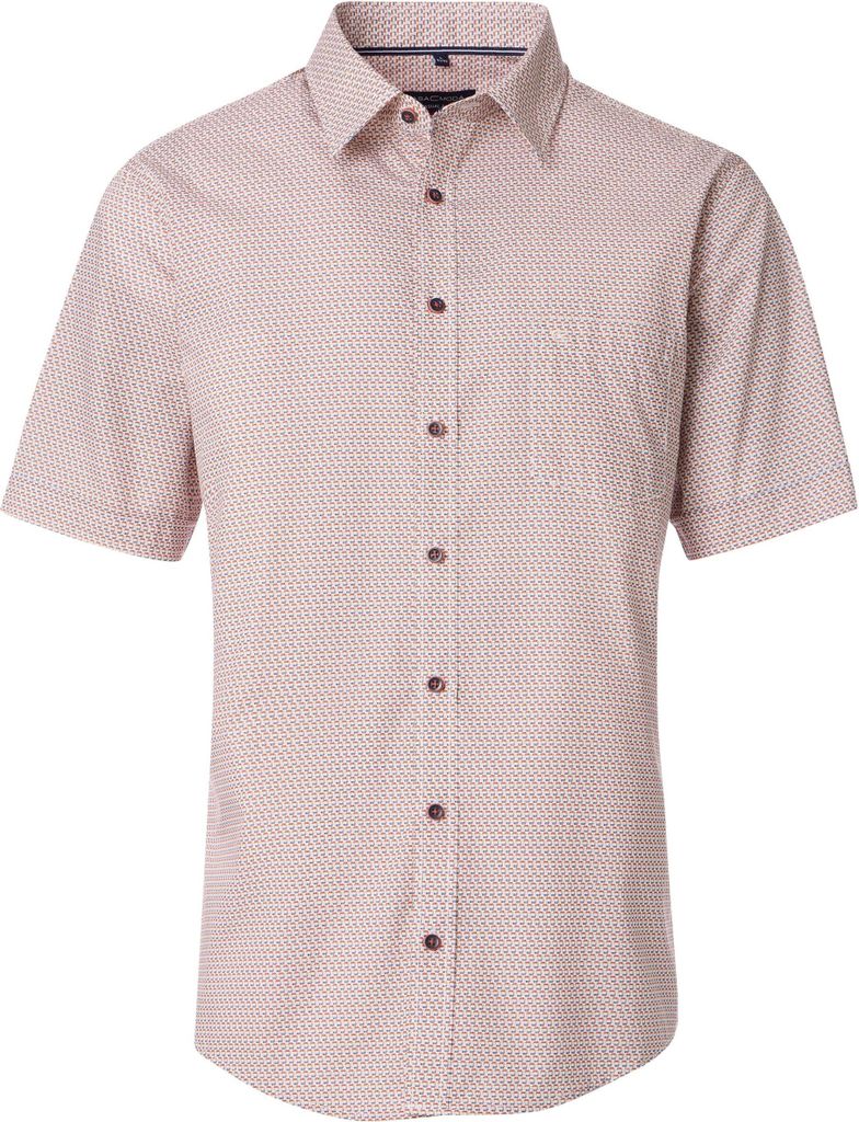Casa Moda - Casual Fit - Herren Freizeithemd Kurzarm (954389400), Größe:XL, Farbe:Orange (450)