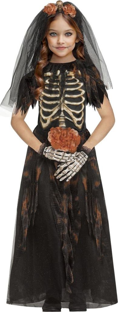 Bone Bride Skelett Halloween Mädchenkostüm Größe: L Produktbild 