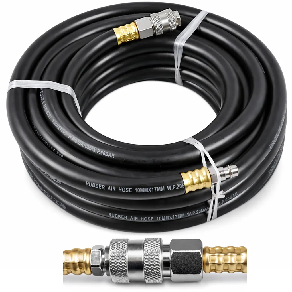 Tuyau compresseur souple 15m pour outillage pneumatique Vertex