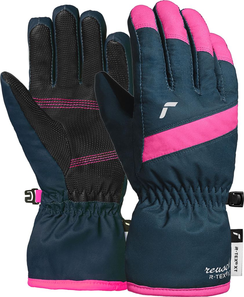 Reusch Fingerhandschuhe Wonder R-TEX XT Junior mit wasserdichter, atmungsaktiver Funktion 4540 dress blue / knockout pin 3.5