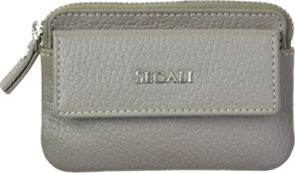 Portefeuille compact cuir taupe 7483 A : idéal pour vos clés et monnaie
