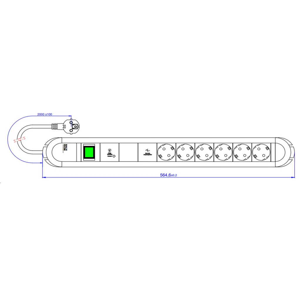 Protégez vos appareils avec la multiprise GVS-Plus Bachmann Primo 6x