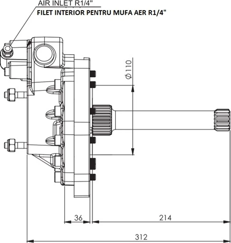 Prise de Force Robuste Mercedes Actros MP3 MP4 - Accouplement Pro - 5
