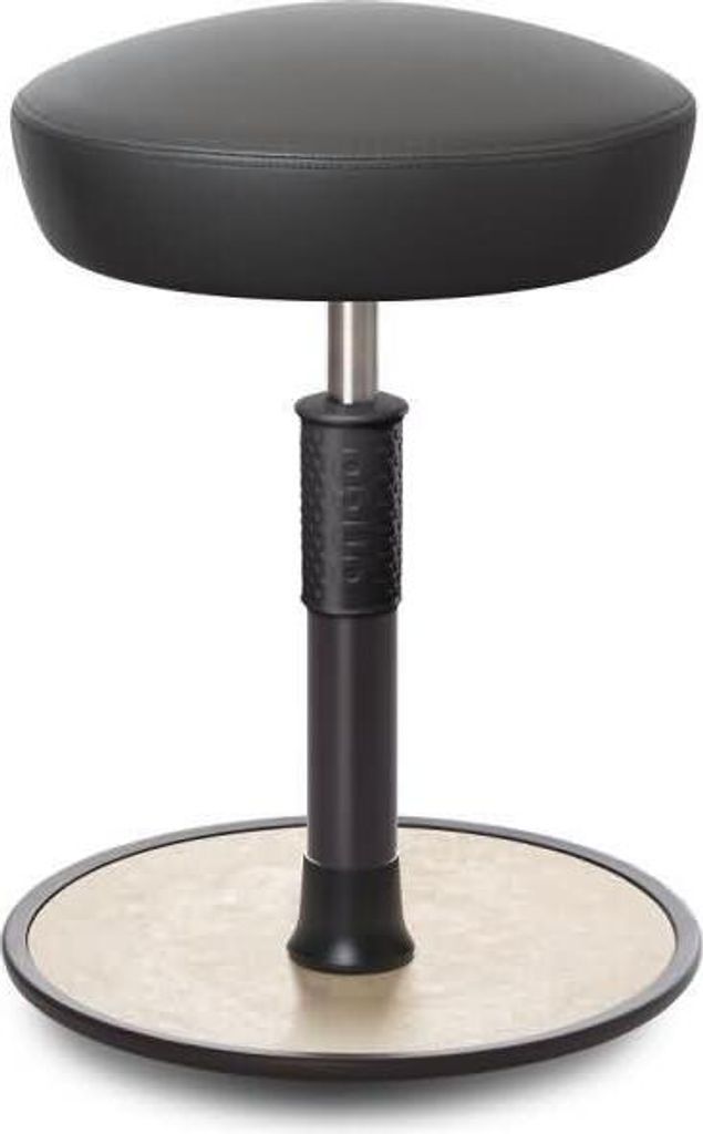 Sitz- Stehhocker Free Regular Hutsitz skai Kunstleder Grau schwarz /creme.