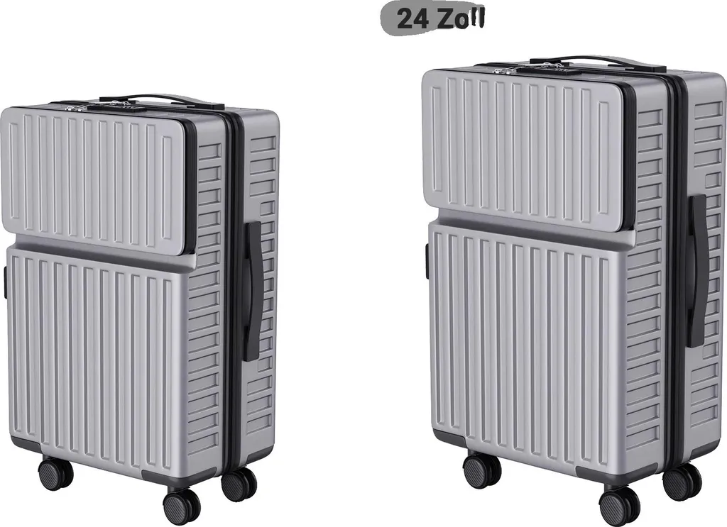 Bagages anti-déchirure en polyester gris avec serrure TSA pour avion