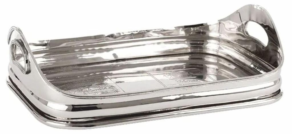 Casa Padrino Metall Serviertablett Silber 38 cm - Gastronomie Accessoires