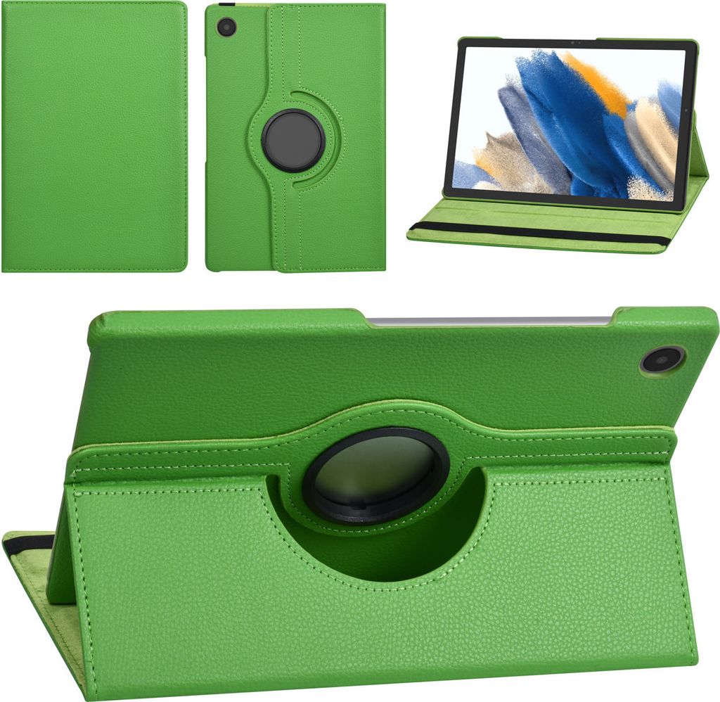 Samsung Tab A8 10.5 2022 Book Case Tablet - 360 Graden Draaibaar - Green