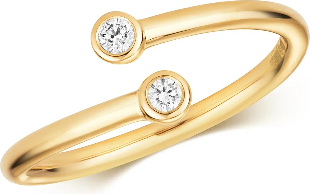 Bague Durable Or 375 et Diamant, Bijou Femme Confortable en Taille 51