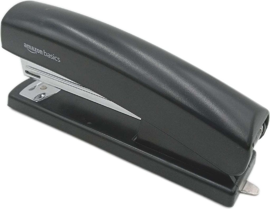 Amazon Basics Heftgerät mit 1.000 Heftklammern, 1-pro Packung, Schwarz