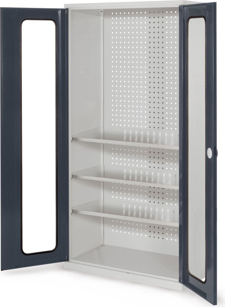 Kappes RasterPlan Werkzeugschrank 1950x1000m Modell 6 Tiefe 500mm Sichtfenstertüren anthrazitgrau