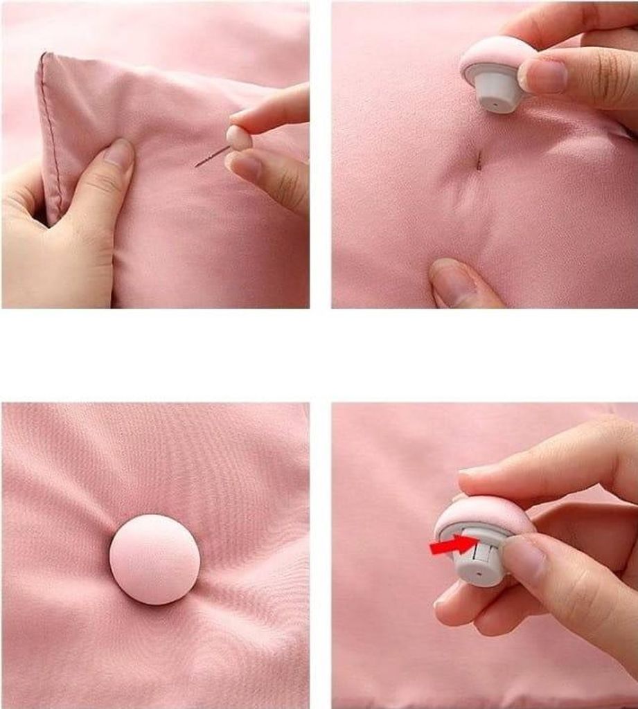 Clips für Bettbezüge, Vorhänge, Bettwäsche, 4er Set, weiß Produktbild 