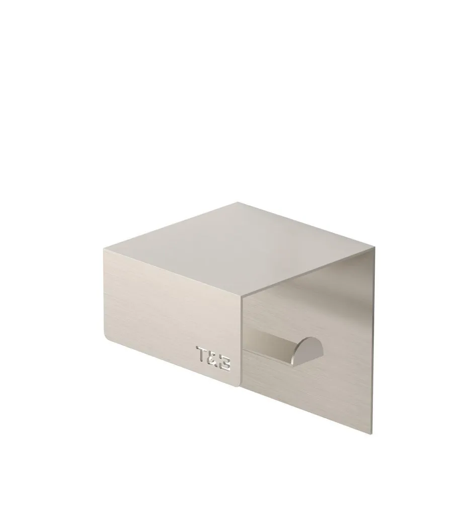 Porte papier toilette mural en métal beige Nortiq 14 cm accessoire WC déco