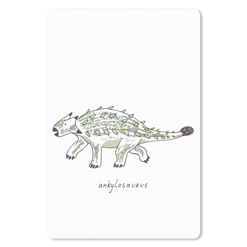 MuchoWow Mauspad Mousepad Kinderzimmer - Dinosaurier - Ankylosaurus - Jungen - Mädchen - Kind 18x27 cm - Mousepads - Maus Mat - Pad - Mausunterlage