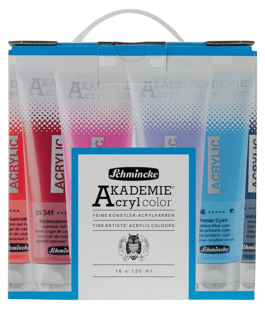 Schmincke Akdemie Acrylfarben-Set 16x120 ml, feine Produktbild 
