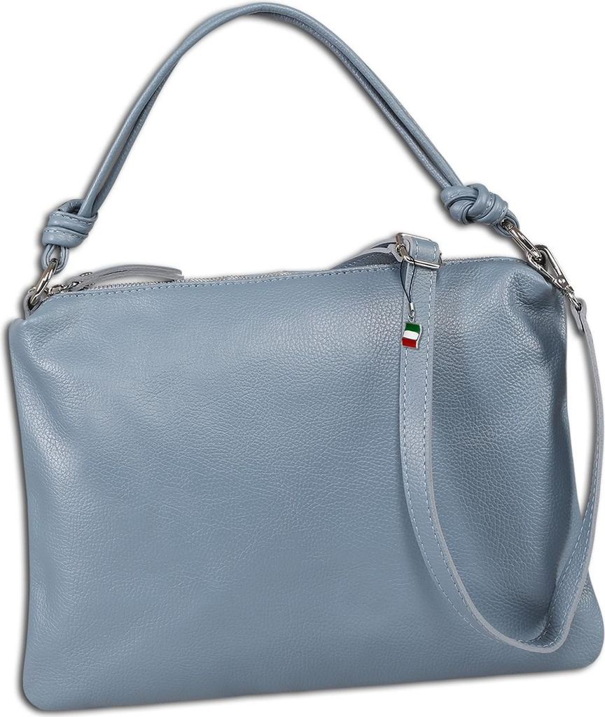 Florence Leder Tasche Damen Schultertasche blau 4x37x27cm OTF173H5