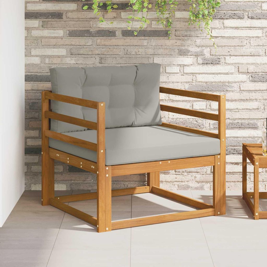 Outdoor Mittelsofa - CLORIS - Modulare Sofateile - Massivholz Akazie Natur - Klassische Sofas C1475