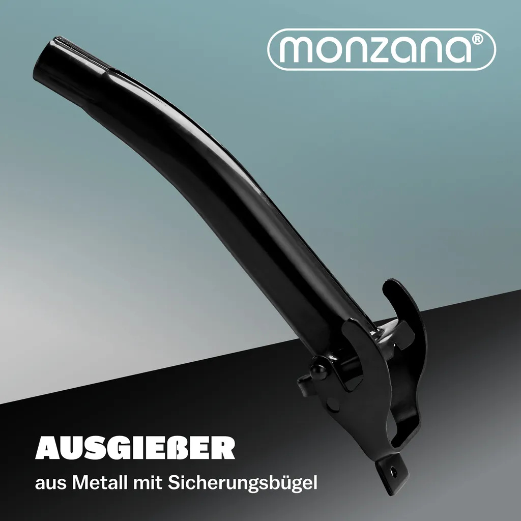 Accessorio Travaso Carburante Monzana - Bocchetta Metallo Nera 5-20 Litri