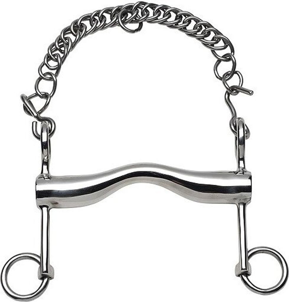 FEELING Kandarengebiß mit kurzen Bäumen, Größe:Mundstück 135 mm Mundstückstärke 23 mm