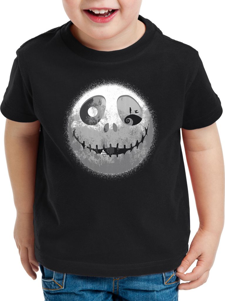 style3 Nightmare Vollmond Kinder T-Shirt skellington jack schrei christmas before weihnachten edward