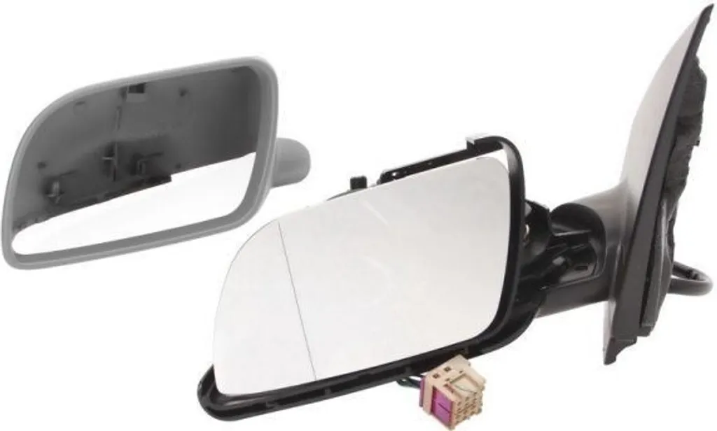 Rétroviseur Polo 9N Gauche avec Miroir Asphérique et Support Apprêté
