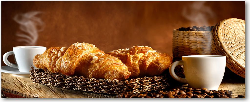 Tulup Küchenrückwand Spritzschutz aus Glas -125x50 -Spritzschutz auf gehärtetes Glas Deko Essen & Getränke Frühstück