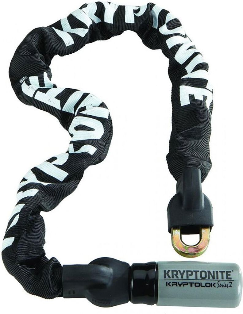 Kryptonite Kryptonite KryptoLok 917 Kette mit integriertem Schloss - ART-2 Kettenschloss Fahrrad und Scooter - 170 cm - Stahl - Schwarz/Metallic