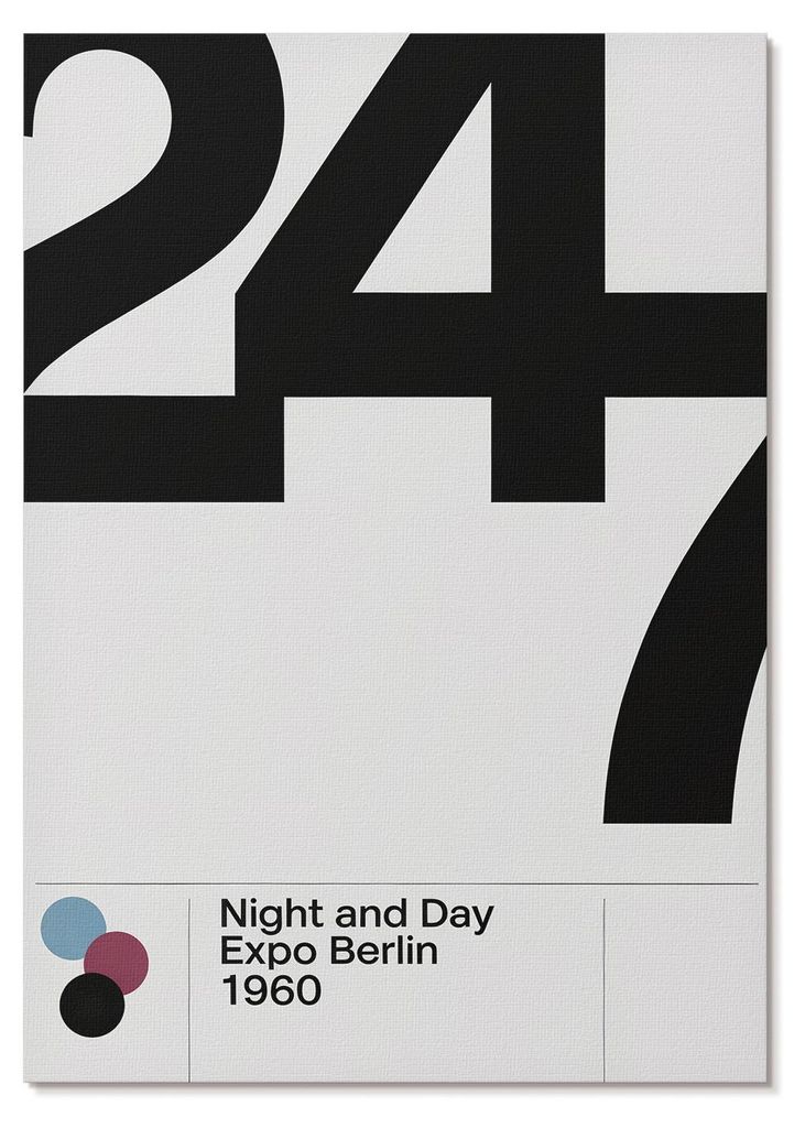 POSTER - 21x29 cm (A4) - Cosmo - Minimalistisches Poster mit großen schwarz-weißen Zahlen - Wandbild für Wohnzimmer Schlafzimmer & Flur, Moderne...