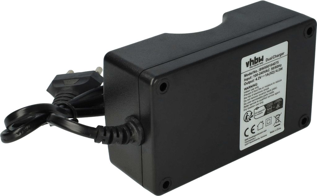 vhbw 2-Fach Akku-Ladegerät kompatibel mit Produktbild 4