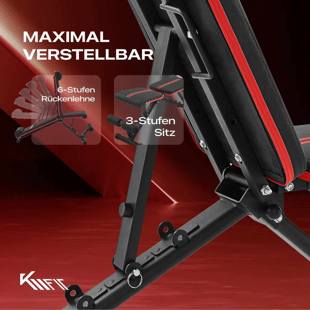 Banc de musculation réglable pour entraînement à la maison pliable KM-Fit - 3