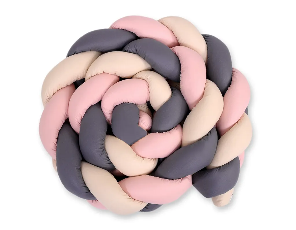 Tour de lit tressé XXL pour berceau bébé - Contour de lit doux et chic