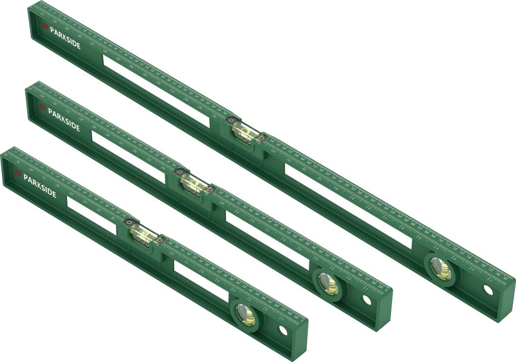 PARKSIDE® Wasserwaagen-Set, 3 Stück, aufgedruckte Skala in Produktbild 
