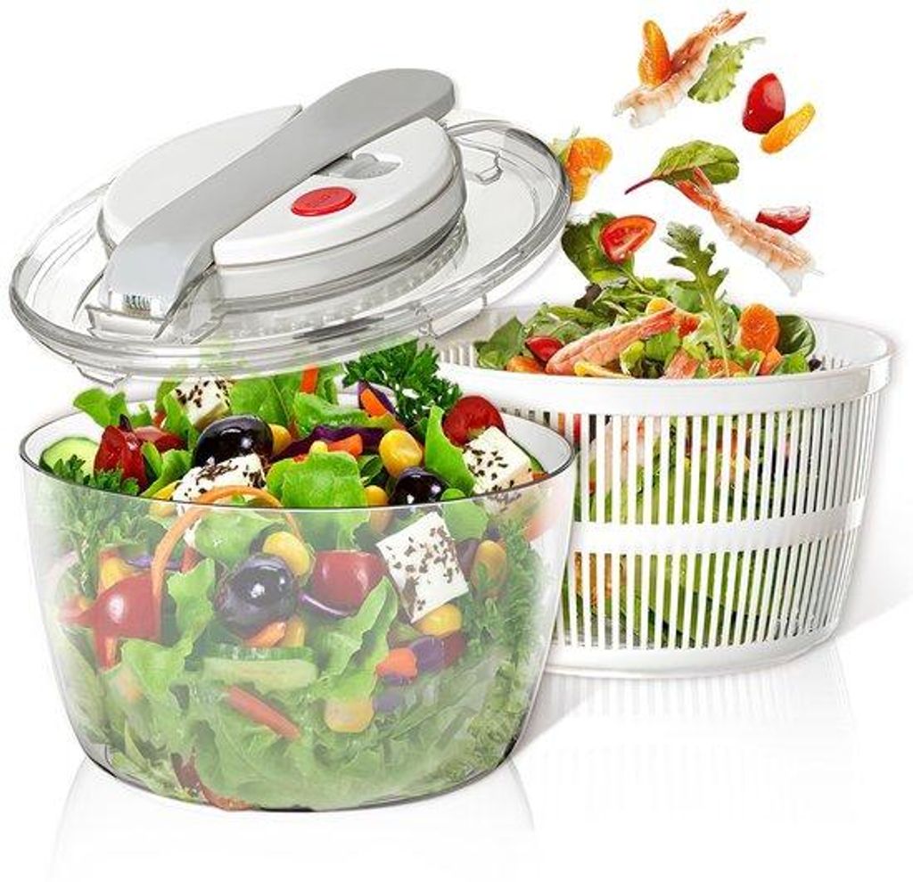 Blattwassermischer, Gemischter Leafy Greens-Trockner mit Filter und Sieb, schneller Wasserauszug, für das Waschen und Trocknen von Blattgrünen