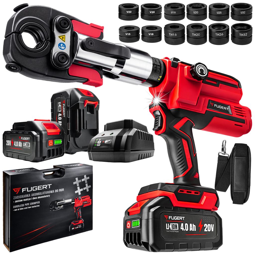 Hydrauliczna Zaciskarka Do Rur Akumulatorowa 2X 20V Praska Zdjęcie produktu 