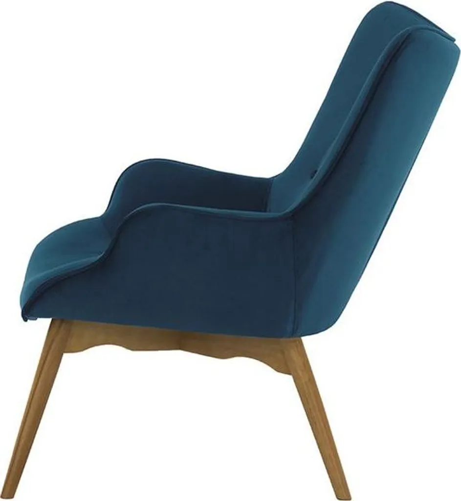 Fauteuil de lecture confortable en velours Ducan Kronos 9 beige