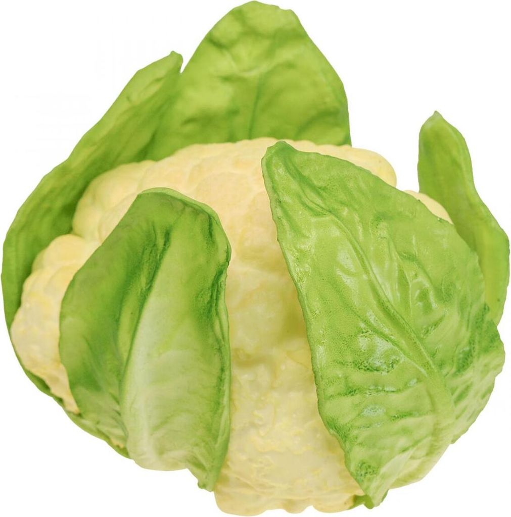 Künstlicher Blumenkohl Deko-Gemüse naturgetreu Ø14cm H10cm für Küchendeko, Schaufenster und Events