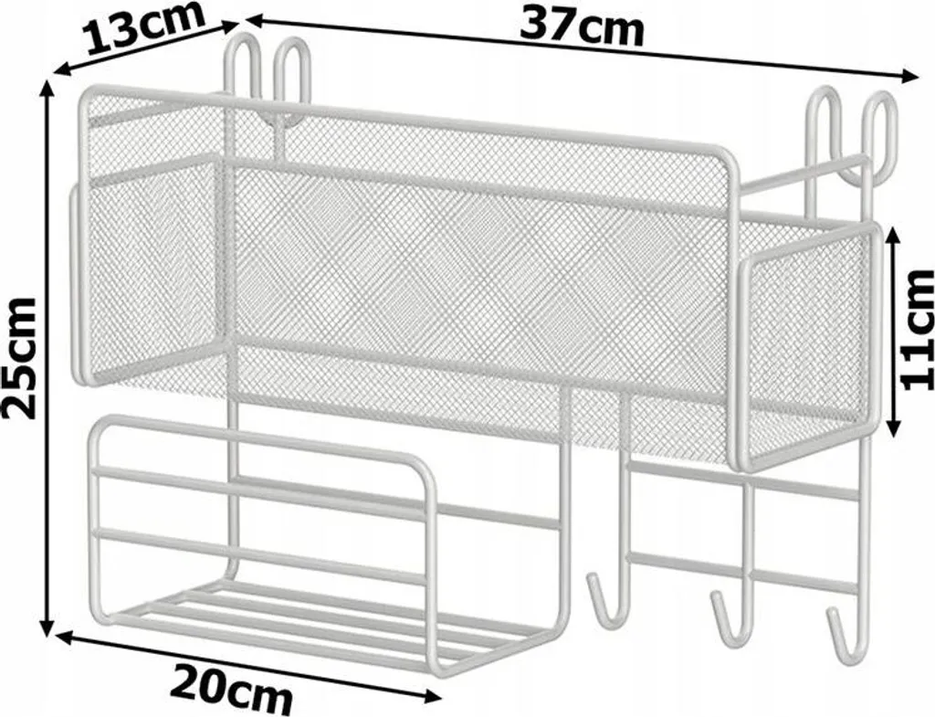 Organizzatore Nero Verk 27228 con Ganci - Design Loft Moderno - 6