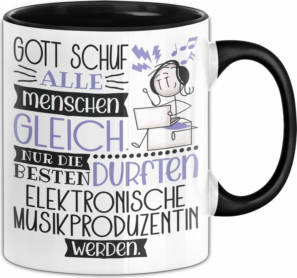 Elektronische Musikproduzentin Geschenk Becher Tasse Gott Produktbild 