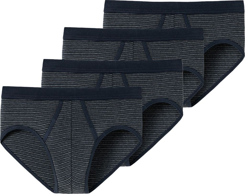 Schiesser 4er Pack Original Classics Sportslip / Unterhose Komfortabler Softbund, Natürliches Material, Angenehm weiche Feinripp-Qualität