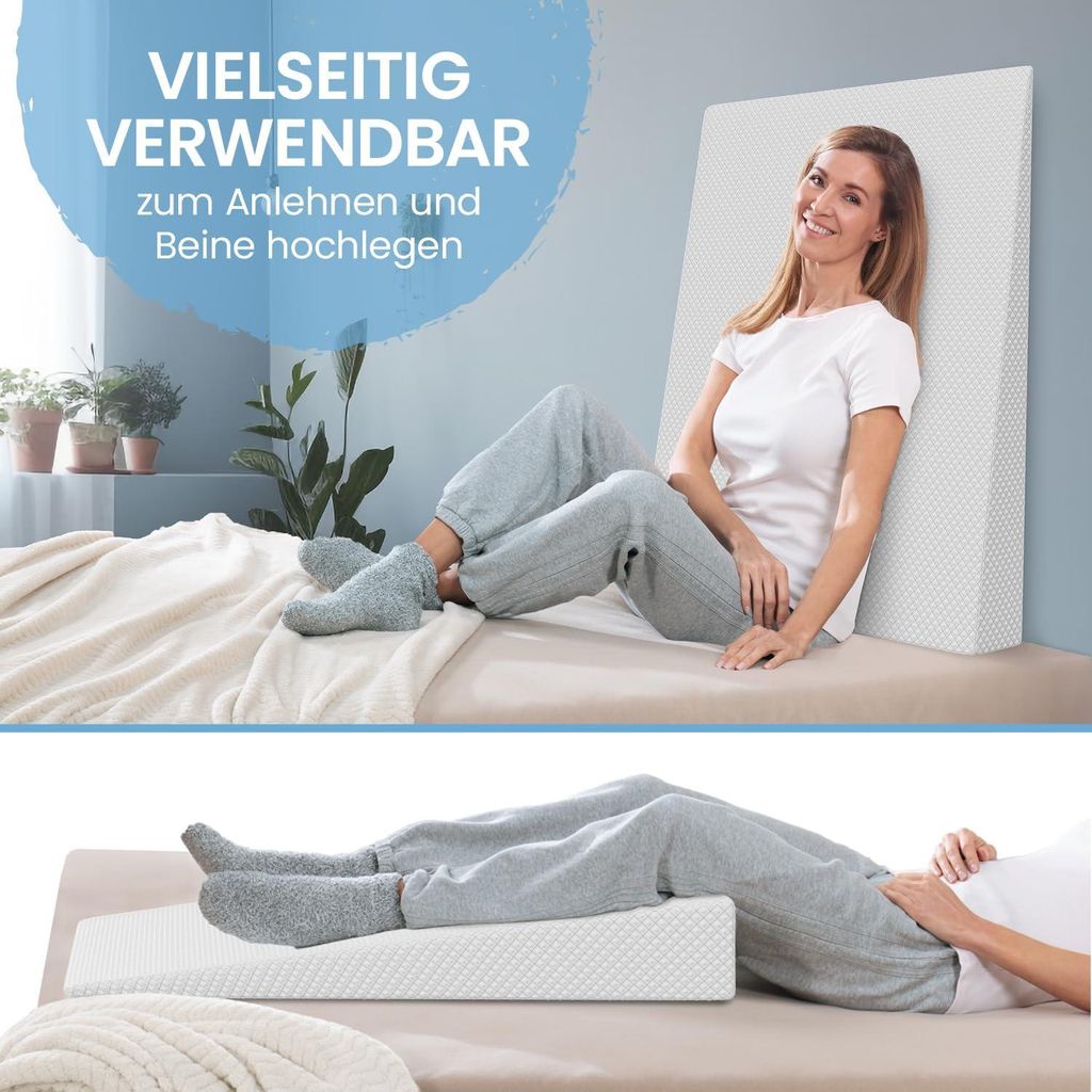 ELONEO Bett Keilkissen, Bettkeil 80x100 cm