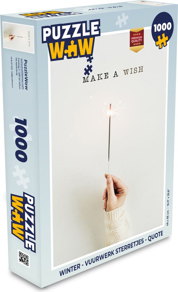 MuchoWow Puzzle 1000 Teile Winter - Feuerwerk Sterne - Zitat - Spielzeug - Alt und Jung - Spiele - Puzzeln