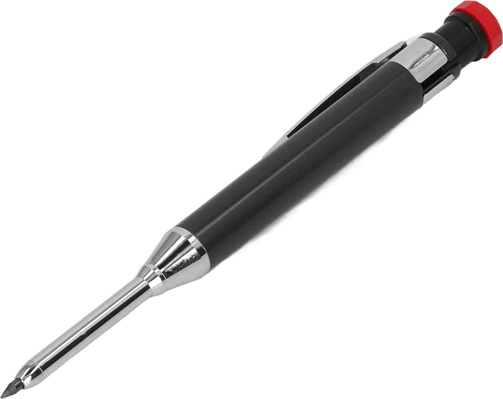 Mechanischer Tischler Bleistift Hochleistungssteuer mit Spitzer Langes Nase Tiefes Loch für Holzbearbeitungskonstruktion schwarz