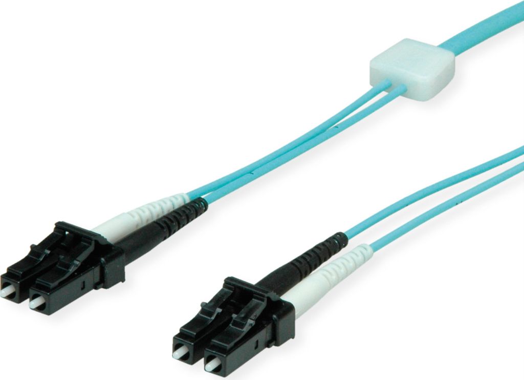 EasyLan LWL-LED-Patchkabel duplex 50/125μm OM3, LC/LC, türkis, 2 m