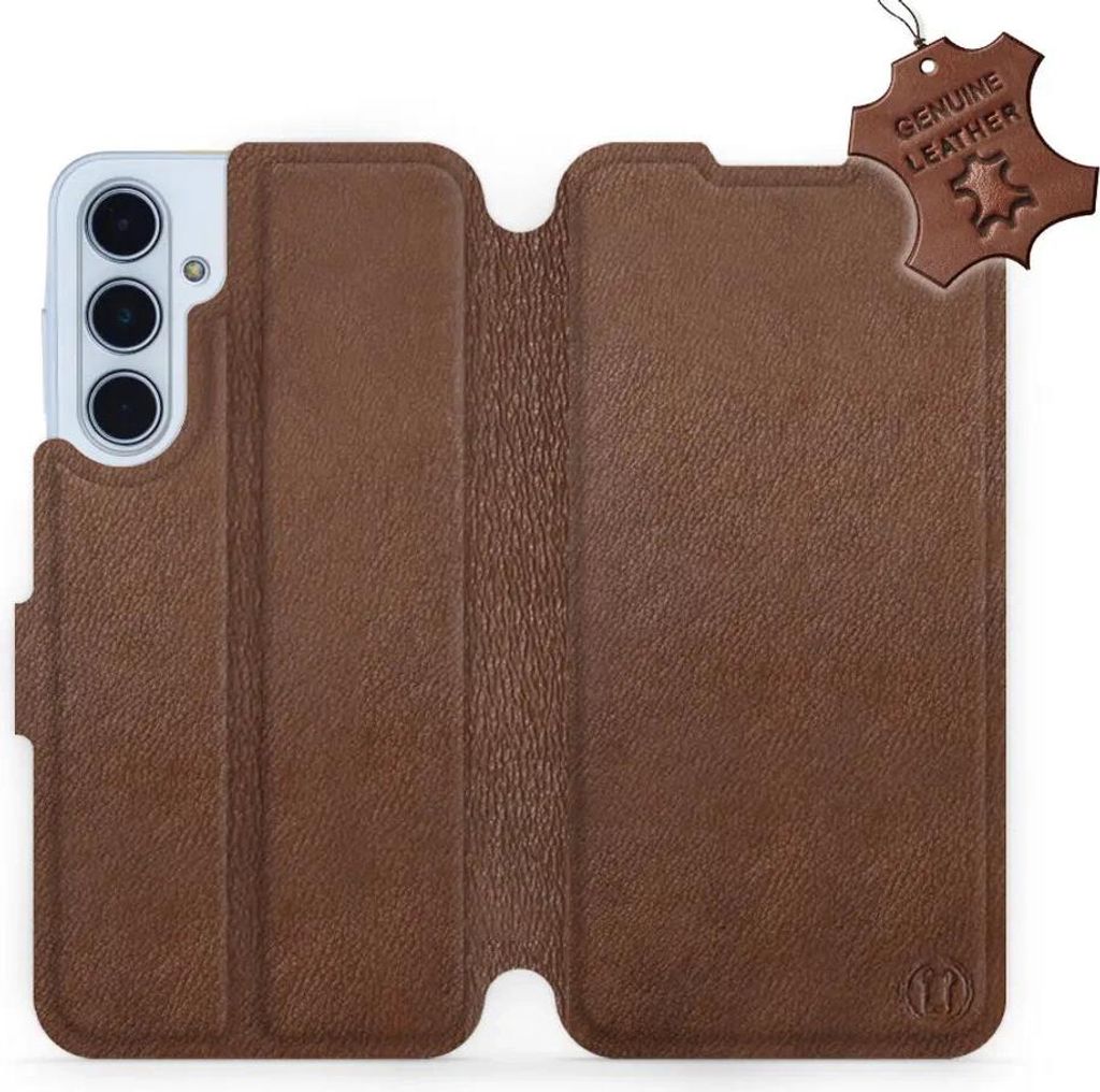 Echtleder Handyhülle für Galaxy M35 5G, Mobiwear Leather, Braun