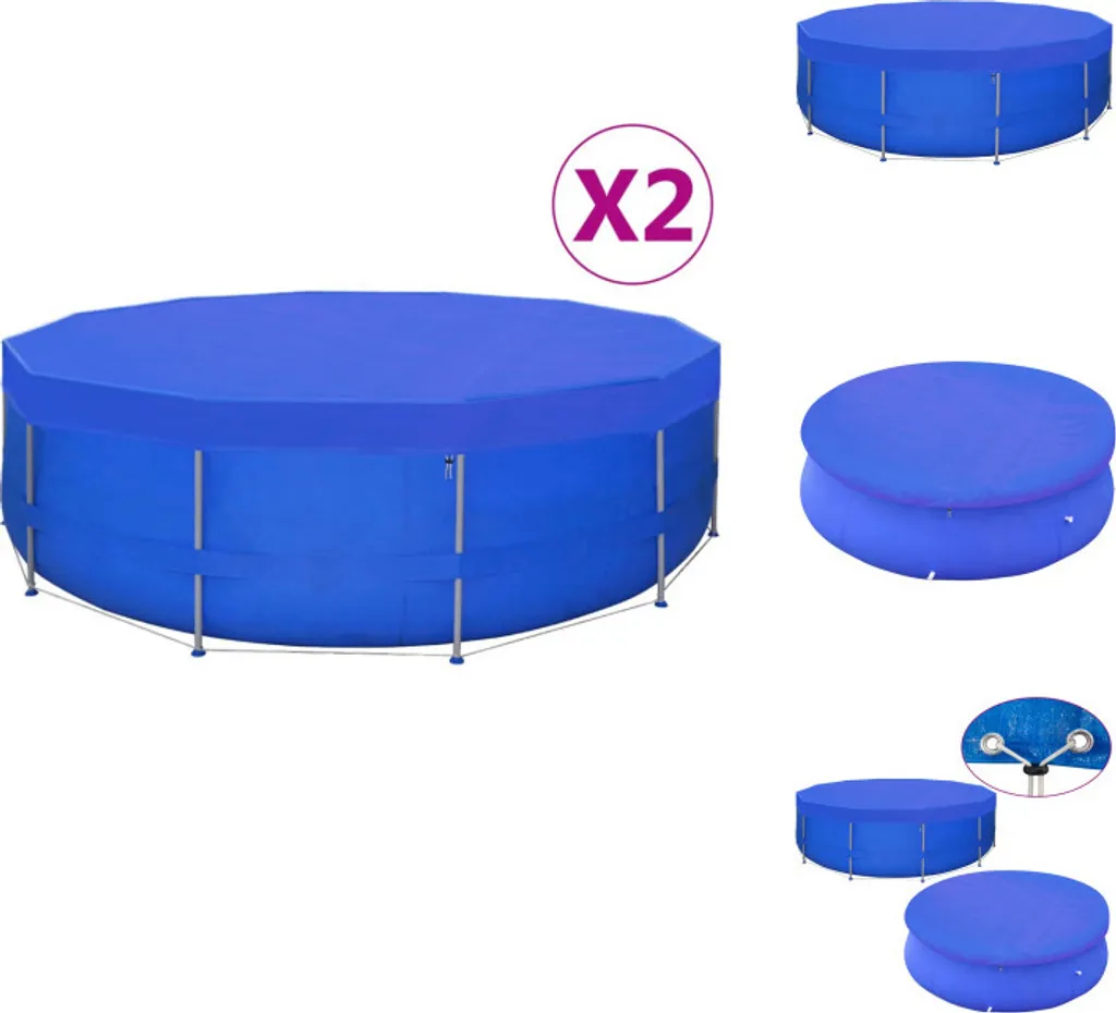 Set 2 Teli Copripiscina vidaXL Rotondi 460 cm - Protezione PE 90g