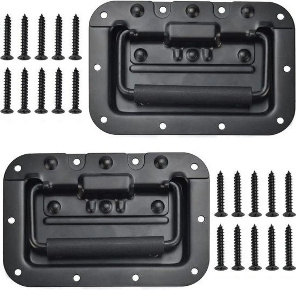 Solution de Transport pour Caisse Lourde : 2 Poignées Inox Noir 162x107
