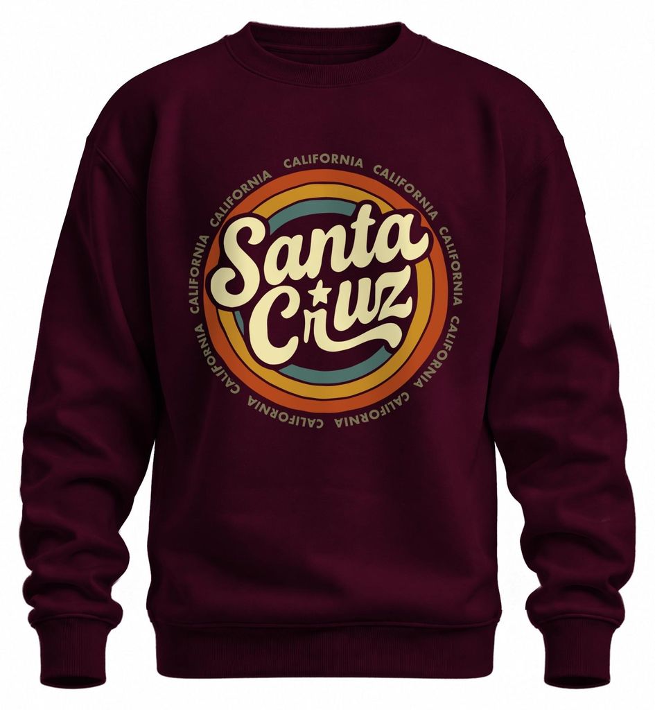 Santa Cruz California Retro Vintage Surf Beach Waves Summer Immagine del prodotto 